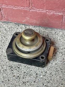 Antique brass yale vault safe combination lock