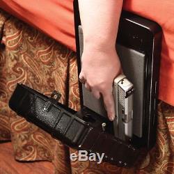 Arms Reach Bedside Biometric Gun Safe / Battery BackUp And Keyed Access, Or Codes
