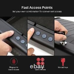 Awesafe Gun Safe with Fingerprint Identification and Biometric Lock One Handgun