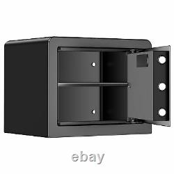 Azmkoo M Size Safe Box 0.77 Electronic Digital Lock Black Home Safety Security