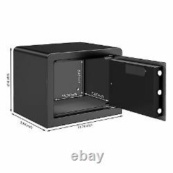 Azmkoo M Size Safe Box 0.77 Electronic Digital Lock Black Home Safety Security