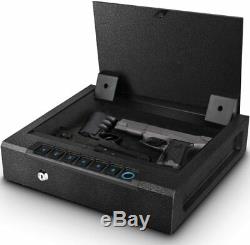 Biometric Fingerprint Lock Handgun Safe Key Keypad Silent Gun Case Quick Access