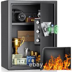 Biometric Fingerprint Safe Steel Lock Box Safe for Home/Office 1.8 Cubic Feet US