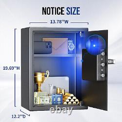 Biometric Fingerprint Safe Steel Lock Box Safe for Home/Office 1.8 Cubic Feet US