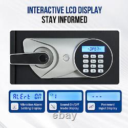 Biometric Fingerprint Safe Steel Lock Box Safe for Home/Office 1.8 Cubic Feet US