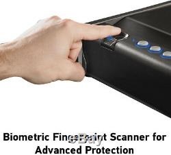 Biometric Gun Pistol Safe Small Home Handgun Fingerprint Security Lock Sentry