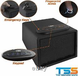 Biometric Gun Safe High Capacity Fingerprint Multi Gun Vault Lock Box Cabinet