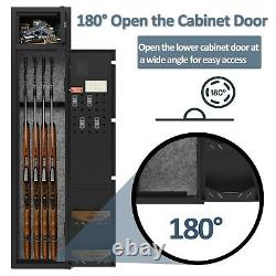 Biometric Pin Code Gun Safe Box 2.78 Cu. Ft Two Doors Rifles Cabinet withAmmo Rack