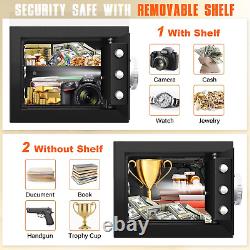Biometric Safe Box Fingerprint 1.0 Cu Feet Security Home Office Hotel Gun Cash