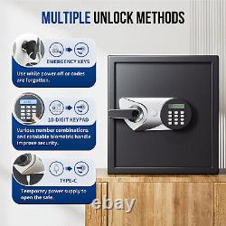 Biometric Safe Box Home Security Safe Fingerprint Recognition Money Safe