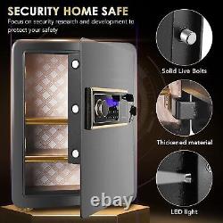Biometric Safe Box Security 2.5 Cubic Feet Digital LCD Keypad Lock Home Office
