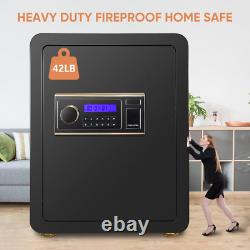 Biometric Safe Home Fire-Resistant Safe 3.0 Cubic Feet with HD LCD for Home Offi