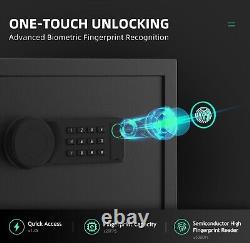 Biometric Safe, Safe Box with Fingerprint, Large Digital Keypad Safe with Rem