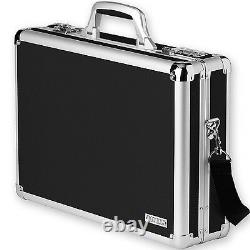 Black Laptop Brief Case Locking Combination Lock Secure Storage Organizer Box