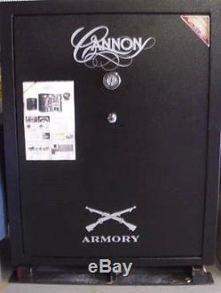 Cannon Armory Series A54 80 Gun Hammertone Black Fireproof Safe Ships Free