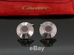Cartier Vintage Estate Rare 18K White Gold Safe Combination Lock Cufflinks