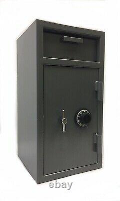 Cash Drop Safe Box Vault with Mechanical Dial Combination Lock