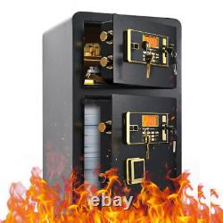DIOSMIO 4.5Cub Safe Box Fireproof Double Lock Lockbox Digital Keypad Money Safes