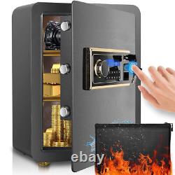 DIOSMIO Fingerprint 2.5 Cub Fireproof Safe Box Digital Security Lock Home Office