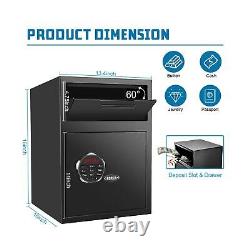 Depository Drop Safe, Deposit Cash Lock with Electronic Keypad Combination &