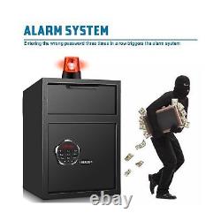 Depository Drop Safe, Deposit Cash Lock with Electronic Keypad Combination &