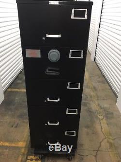 Diebold GSA Approved 5 Drawer File Cabinet with Digital Combination Lock 500 lbs