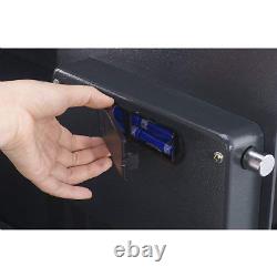 Digital Electronic Safe Box 1.8 Cu Ft Jewelry Home Secondary Locking Key