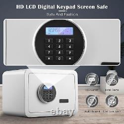 Digital Fireproof Safe Box 1.2Cub LED Keypad Lock Cash Pistol Jewelry with Shelf