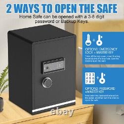 Digital Safe Box Lock Security 3.4 Cubic Feet Large Home Office Gun Cabinet