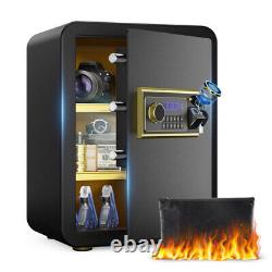 Diosmio Fingerprint 2.5Cub Fireproof Safe Box Digital Security Lock Home Office