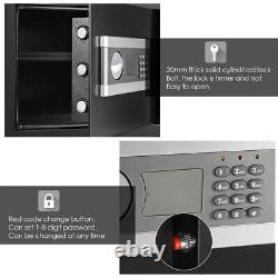 Diosmio Fireproof Safe Box 1.2Cub Digital Keypad Lock Home Cash Money Jewelry