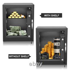 Diosmio Safe Box Lock Security 1.85 Cubic Feet Cash Box withRemovable Shelf Home