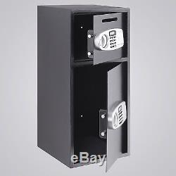 Double Door Security Deposit Box Safe Combination Lock Cash Office Front Load