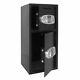Double Doors Cash Security Code Lock Value Safe Home Office Depository Drop Box