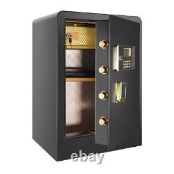 Double Lock 3.8cu. Ft Safe Box Safes Fireproof with LockBox Key Hook Home Office