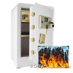 Double Safety Key Lock Lockbox 3.2 cub Safe Box Fireproof Security Home Office