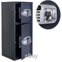 Durable Double Door Combination Lock Safe Box Cash Vital Files Home Security