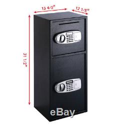 Durable Double Door Combination Lock Safe Box Cash Vital Files Home Security