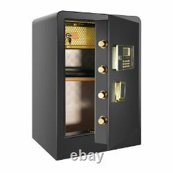 EXTRA Large 4.2Cub Safe Box Double Lock LCD HD Fireproof Home Office Money Gun