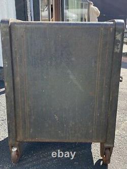 Early 1900s Meilink Safe WITH WORKING COMBINATION LOCK Gun Floor Safe On Wheels