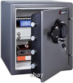 Electronic Digital Lock Keypad Safe Fireproof Waterproof 1.23 Cu Ft Metal Gray