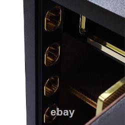 Electronic Digital Safe Box Large Security Keyboard Lock Money Box with Keys