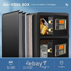 Extra Large 4.8Cub Safe Box Anti-Theft Digital Removable Shelf Hidden Lock Box