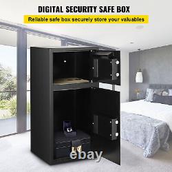 Extra Large Electronic Digital Lock Keypad Safe Box Home Security Gun Cash Black
