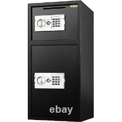Extra Large Electronic Digital Lock Keypad Safe Box Home Security Gun Cash Black