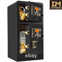 Extra Large Safe Box Double Door 4.5Cub Digital Dual Lock Home Security Gun Cash