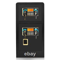 Extra Large Safe Box Double Door 4.5Cub Digital Dual Lock Home Security Gun Cash