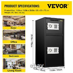 Extra Large Safe Box Electronic Digital Lock Keypad Home Security Gun Cash 2.6 C