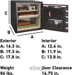 Extra-Large Steel Home Safe Strong Security, Dial Combination Lock, 1.23 cu ft