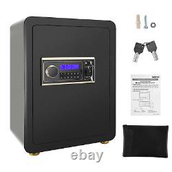 Fingerprint 1.8Cub Steel Safe Box LCD Digital Keypad Lock For Gun Cash Jewerly